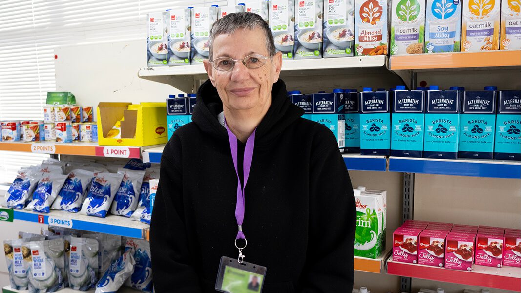 Woman standing in supermarket